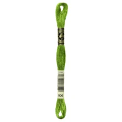 Fil mouliné à broder DMC - 8m - 906 - vert pomme