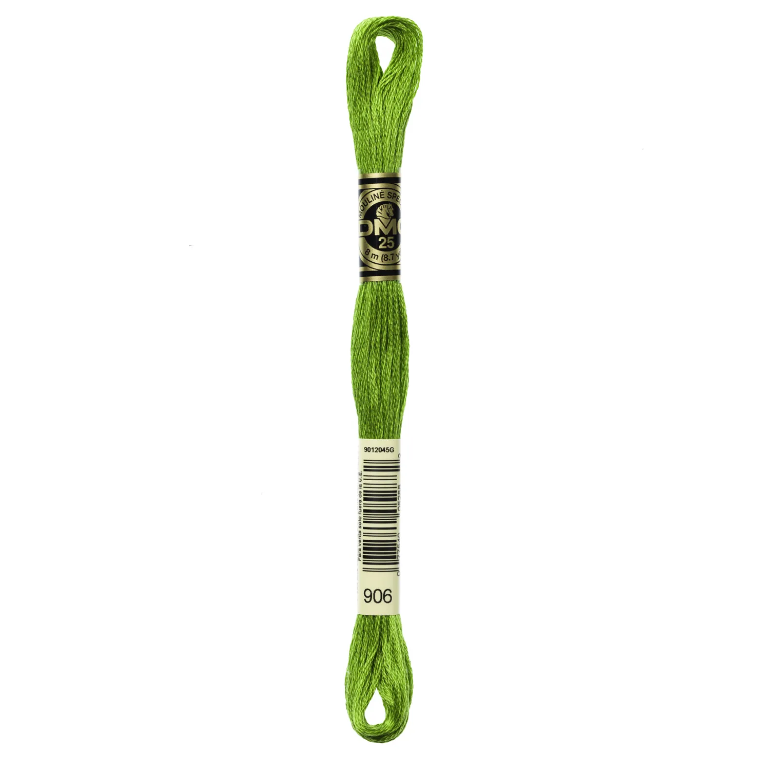 Fil mouliné à broder DMC - 8m - 906 - vert pomme