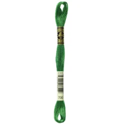 Fil mouliné à broder DMC - 8m - 700 - vert prairie