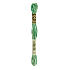 Fil mouliné à broder DMC - 8m - 125 - vert printemps ombré