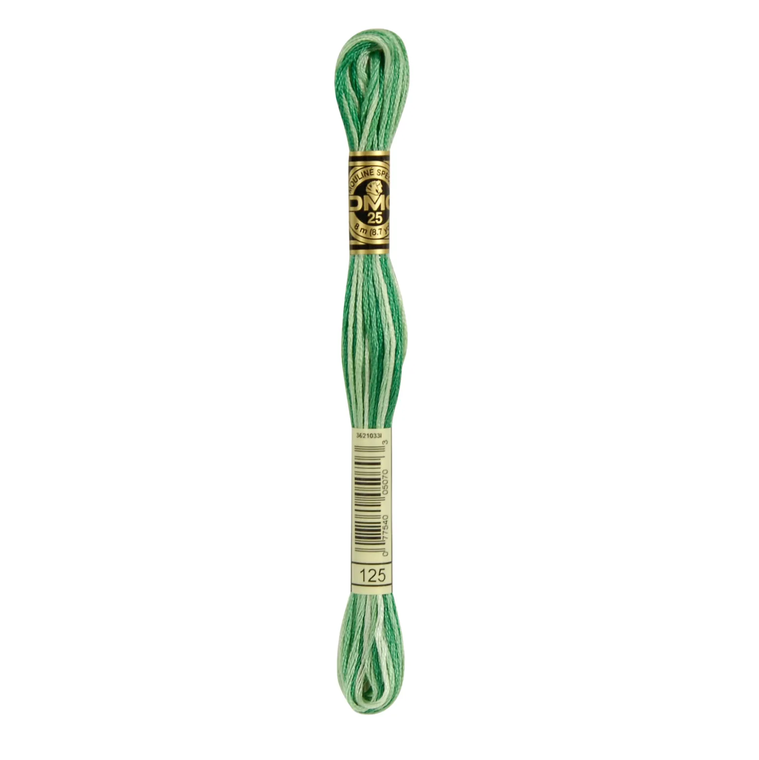 Fil mouliné à broder DMC - 8m - 125 - vert printemps ombré