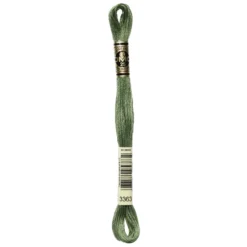 Fil mouliné à broder DMC - 8m - 3363 - vert romarin