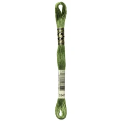 Fil mouliné à broder DMC - 8m - 3347 - vert scarabée