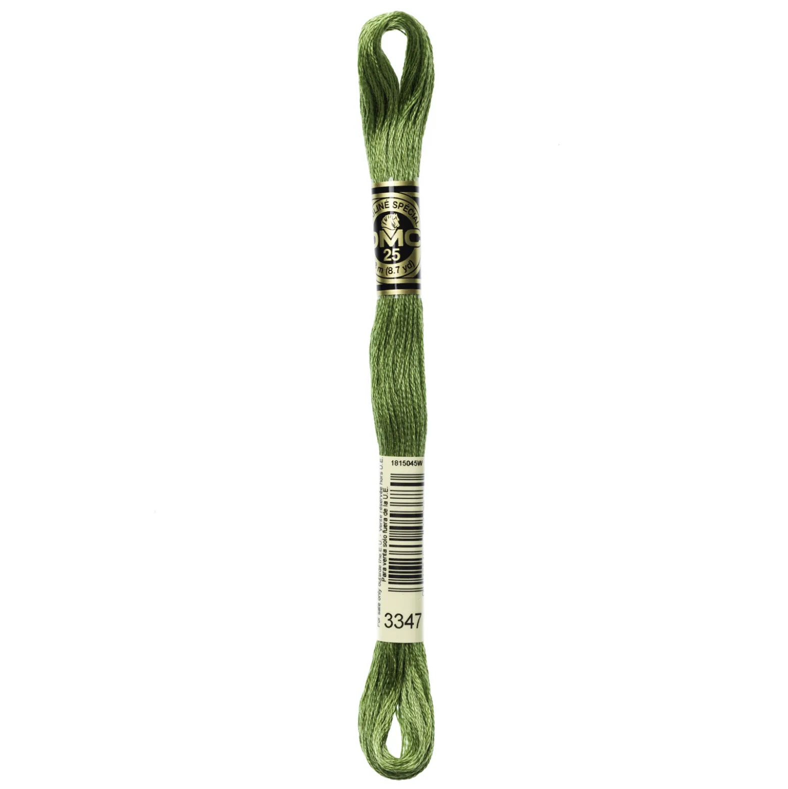 Fil mouliné à broder DMC - 8m - 3347 - vert scarabée