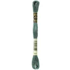 Fil mouliné à broder DMC - 8m - 501 - vert étang