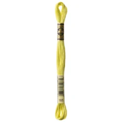 Fil mouliné à broder DMC - 8m - 165 - vert tilleul