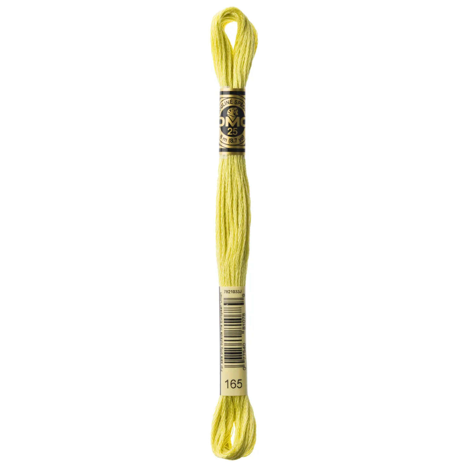 Fil mouliné à broder DMC - 8m - 165 - vert tilleul