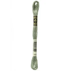 Fil mouliné à broder DMC - 8m - 522 - vert treillis