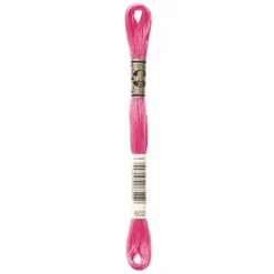 Fil mouliné à broder DMC - 8m - 602 - verveine rose