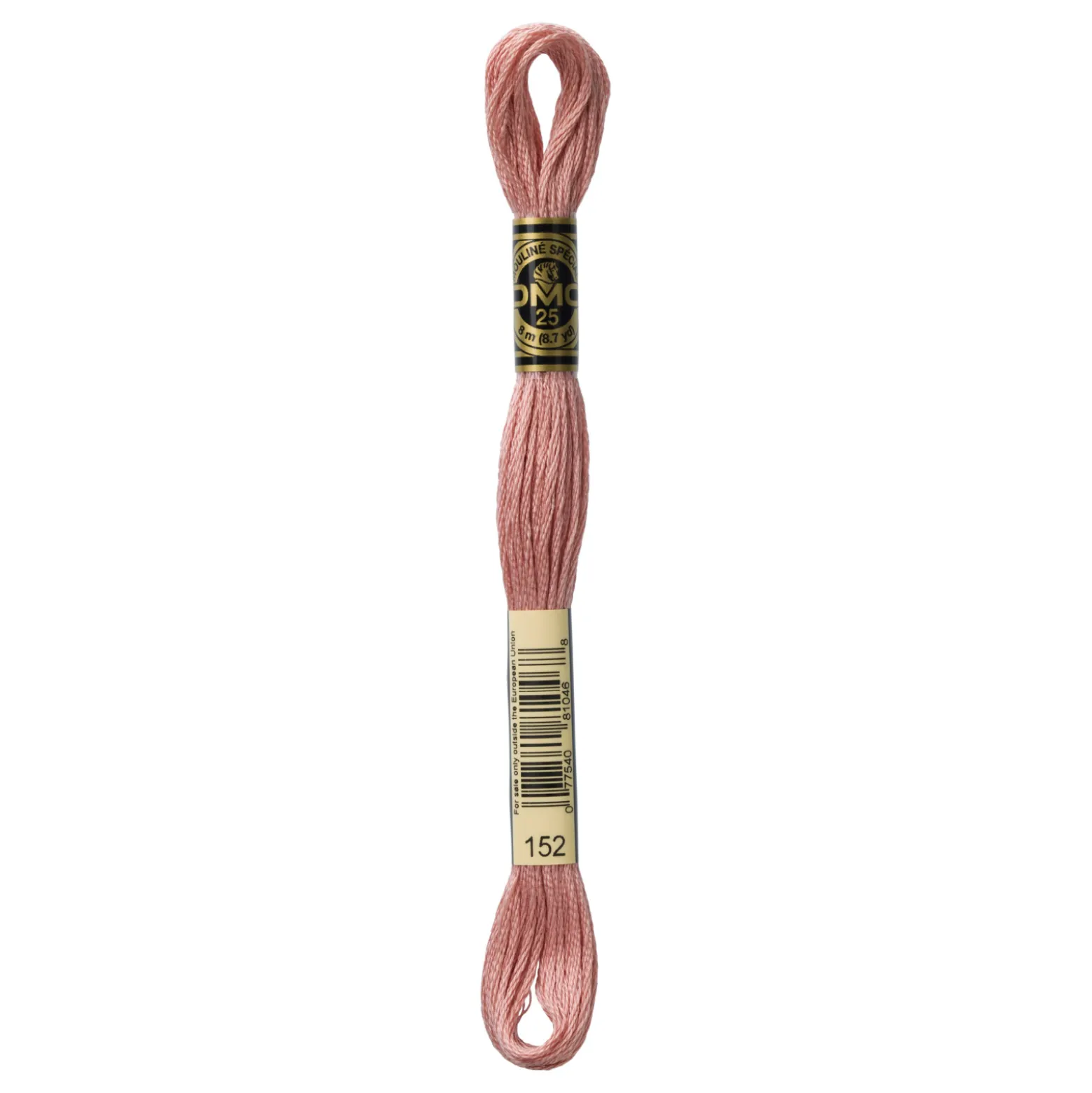 Fil mouliné à broder DMC - 8m - 152 - vieux rose