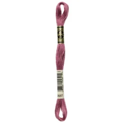 Fil mouliné à broder DMC - 8m - 3687 - vin de framboise