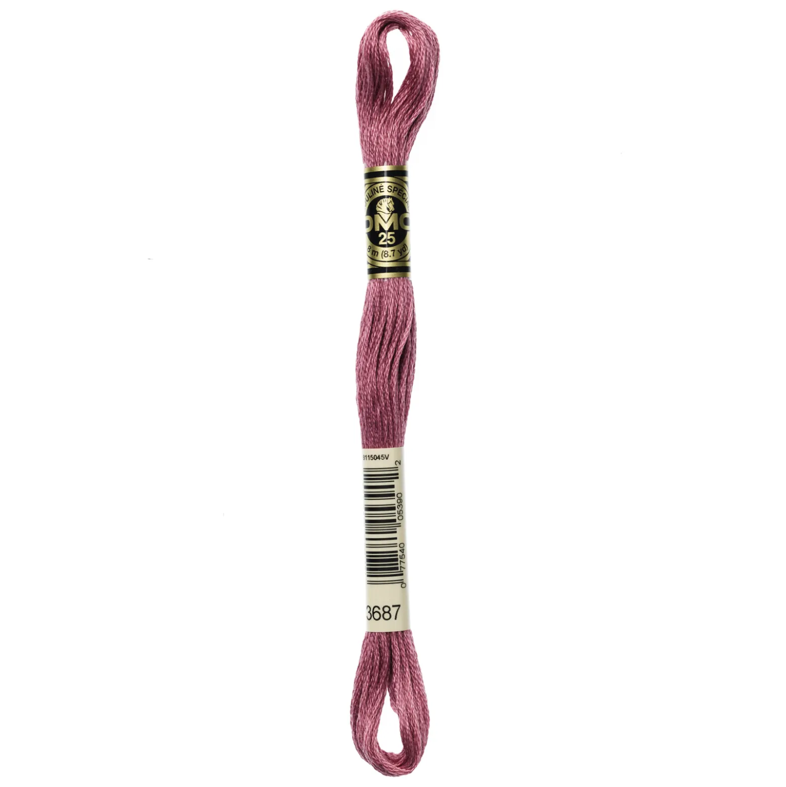 Fil mouliné à broder DMC - 8m - 3687 - vin de framboise