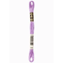 Fil mouliné à broder DMC - 8m - 554 - violet pastel