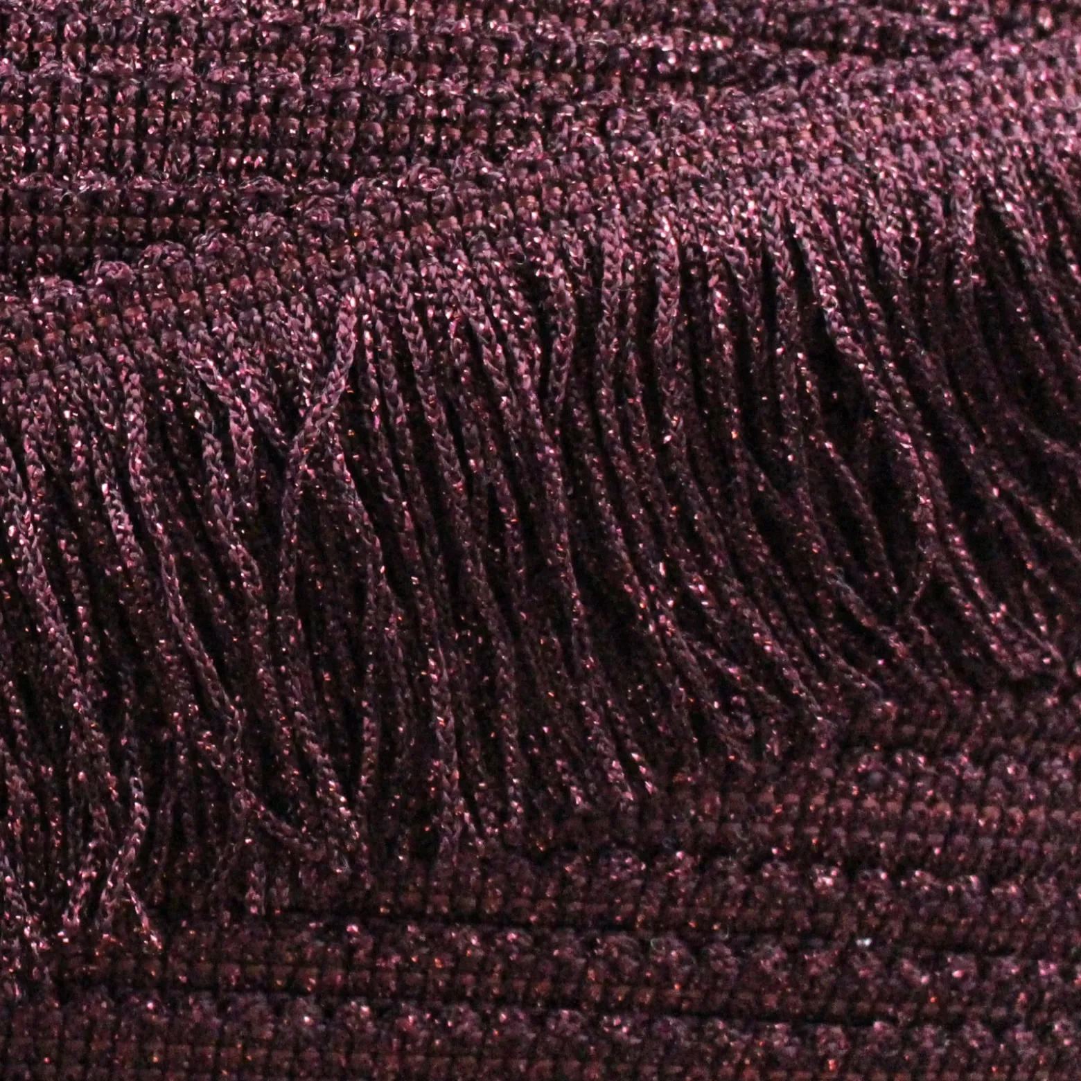 Franges Charleston lurex 55mm - bordeaux x50cm