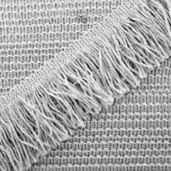 Franges Charleston lurex 55mm - gris x50cm