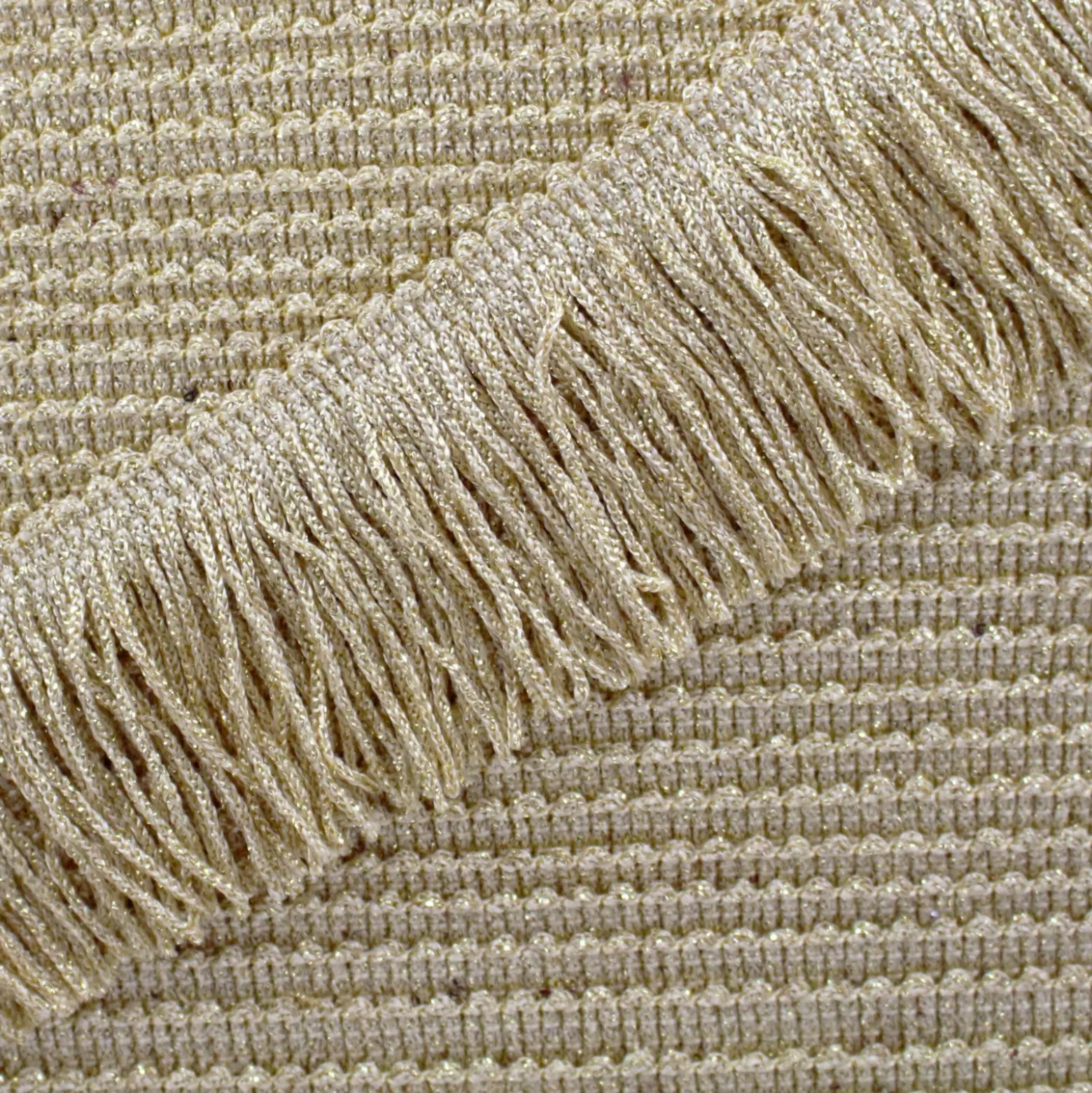 Franges Charleston lurex 55mm - sable x50cm
