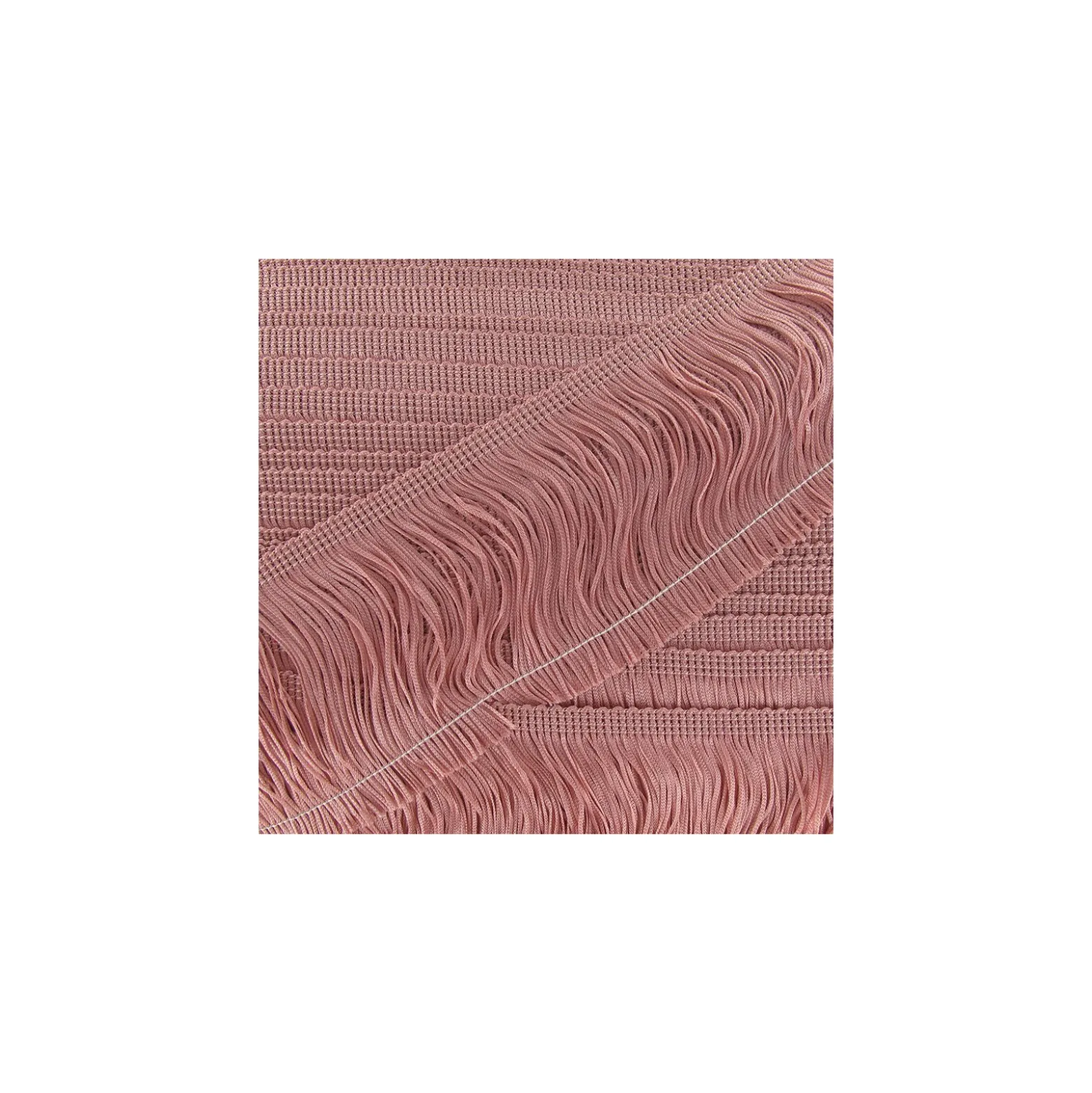 Franges Charleston vieux rose 10cm x 50cm