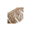 Franges nouée simili cuir - camel x 20cm