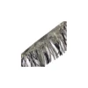 Franges simili cuir Shiny - argent x 50cm