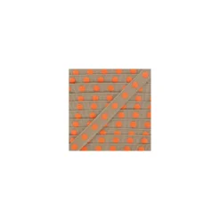 Galon aspect gros grain sable à pois néon orange