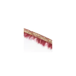 Galon fourrure bordeaux or x 50 cm
