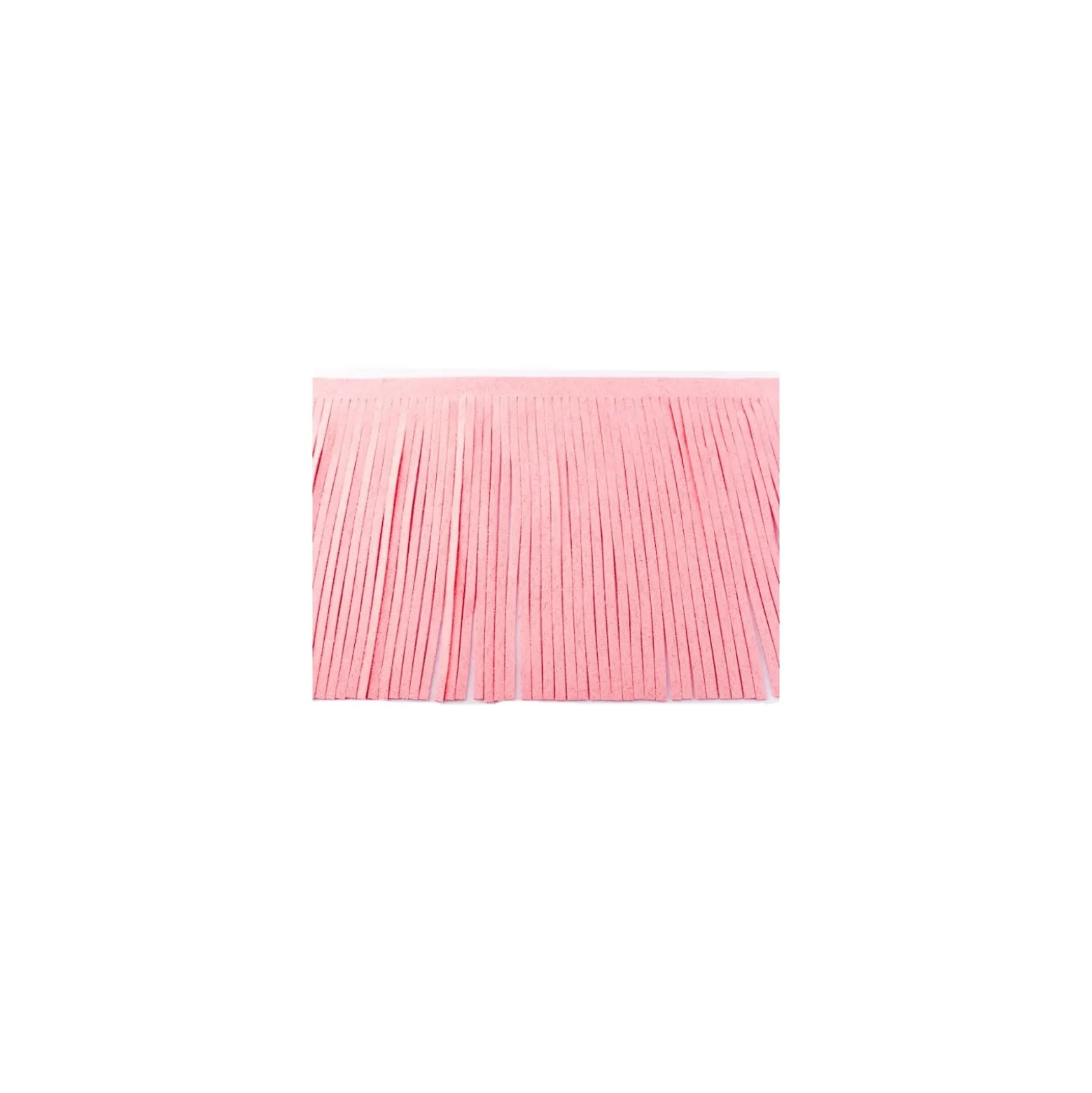 Galon franges suédine 12cm - rose x 50cm