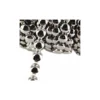 Galon perles rondes plates anthracite x 50cm