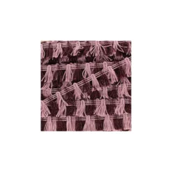 Galon Petits Pompons à Franges Lurex - Bordeaux/Rose