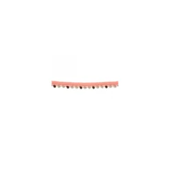 Galon pompon lurex 11 mm - rose