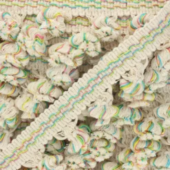 Galon pompon 50 mm Boho - écru x 50cm
