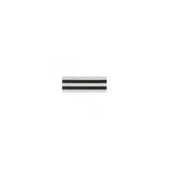 Galon rayures lurex 15 mm - argent/noir