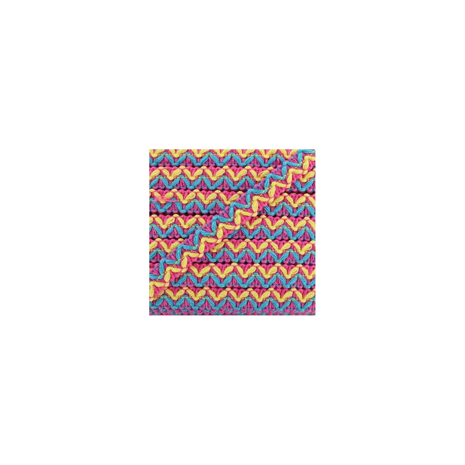 Galon tissé Jamayca - multi rose