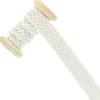 Galon tresse polycoton 23 mm - écru - bobine de 10 m