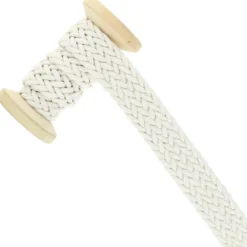 Galon tresse polycoton 23 mm - écru - bobine de 10 m