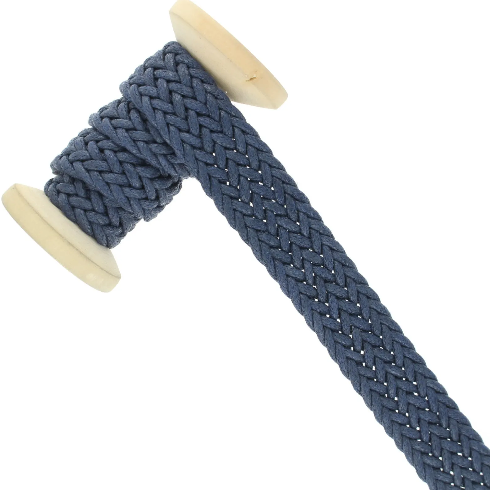 Galon tresse polycoton 23 mm - marine - bobine de 10 m