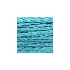 Galon tressé lurex Delicia - turquoise/argent