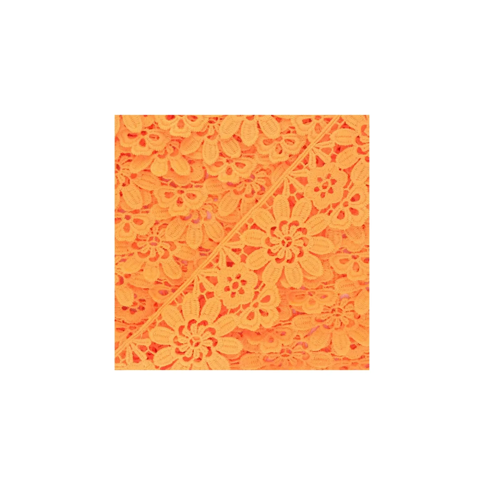 Guipure Fiore 50 mm - orange fluo