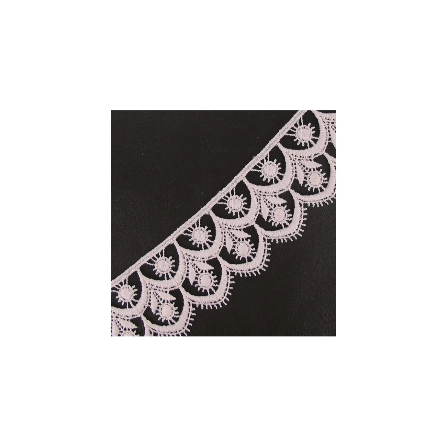 Guipure Fleuri 41 mm Rose