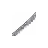 Guipure Fleurs Filet 15 mm Gris