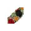 Guipure India Roses velours Rouge / Noir x 50cm