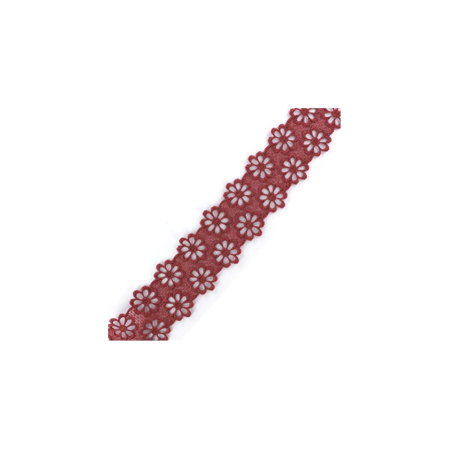 Guipure Paquerette 40 mm - lie de vin