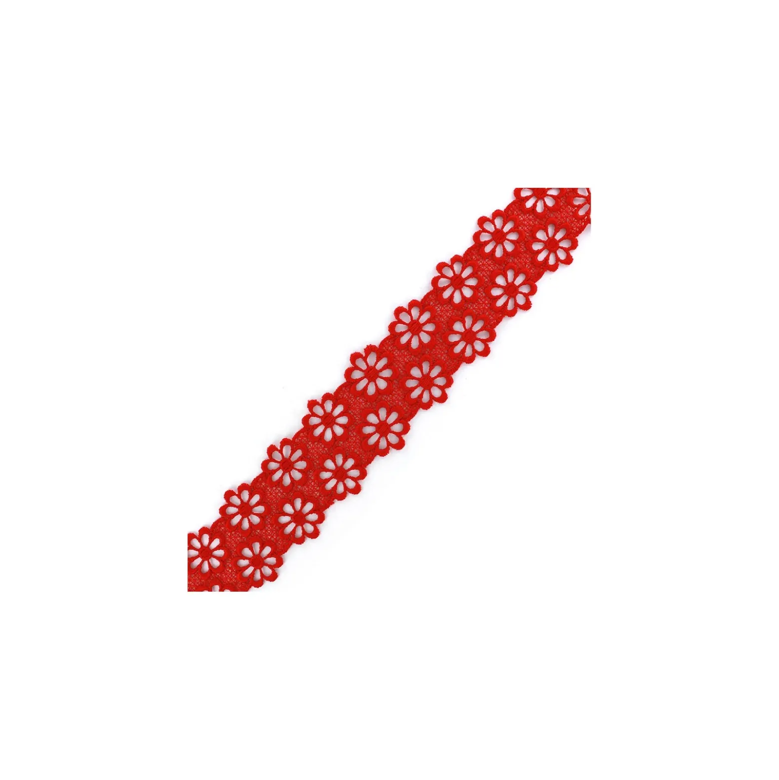 Guipure Paquerette 40 mm - rouge