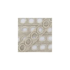 Guipure passe tringle 30mm beige