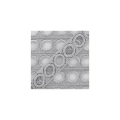 Guipure passe tringle 30mm gris