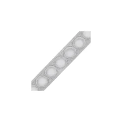 Guipure passe tringle 30mm gris