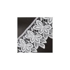 Guipure Polyester Fleurs 105mm Blanc x 50cm