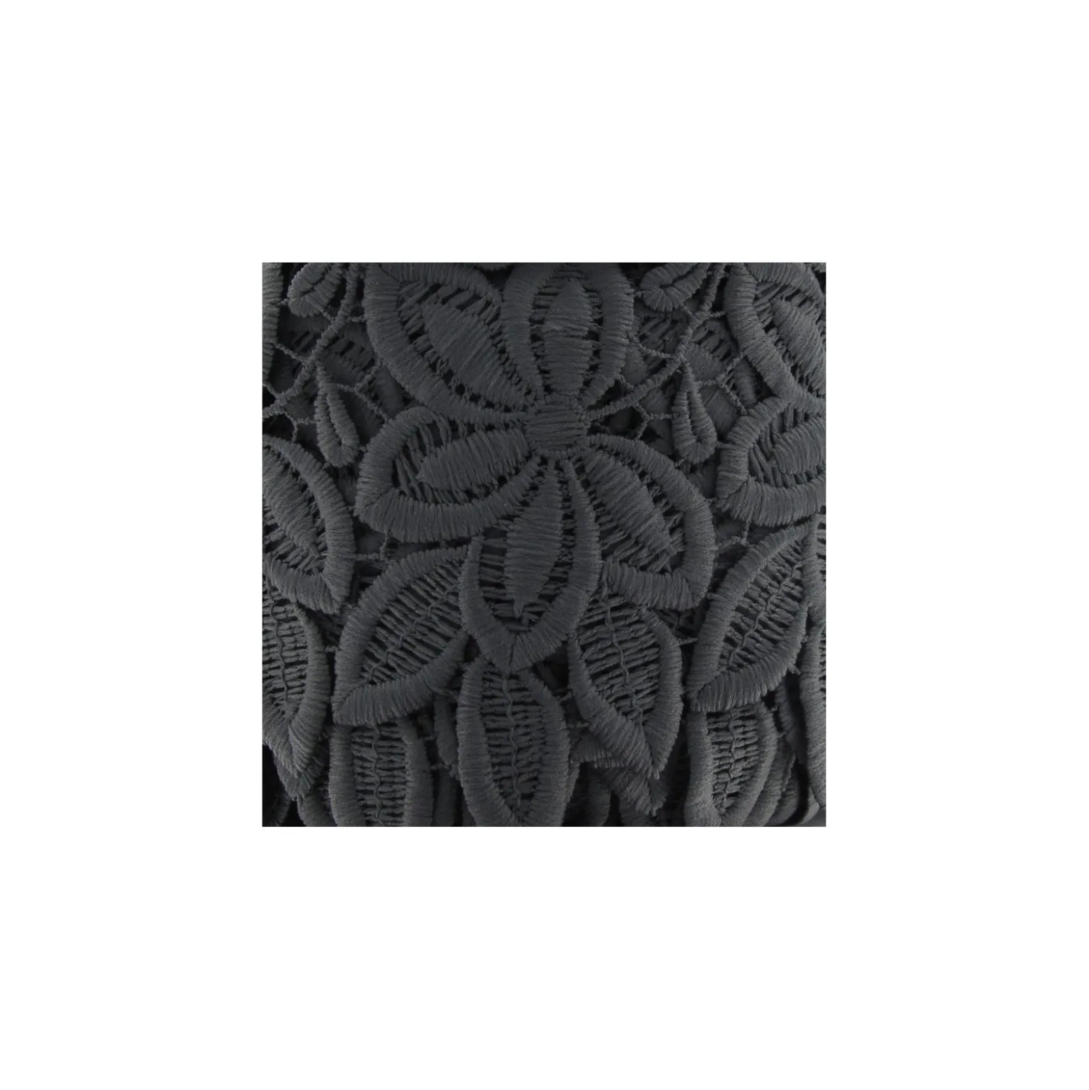 Guipure Polyester Fleurs 105mm Gris x 50cm