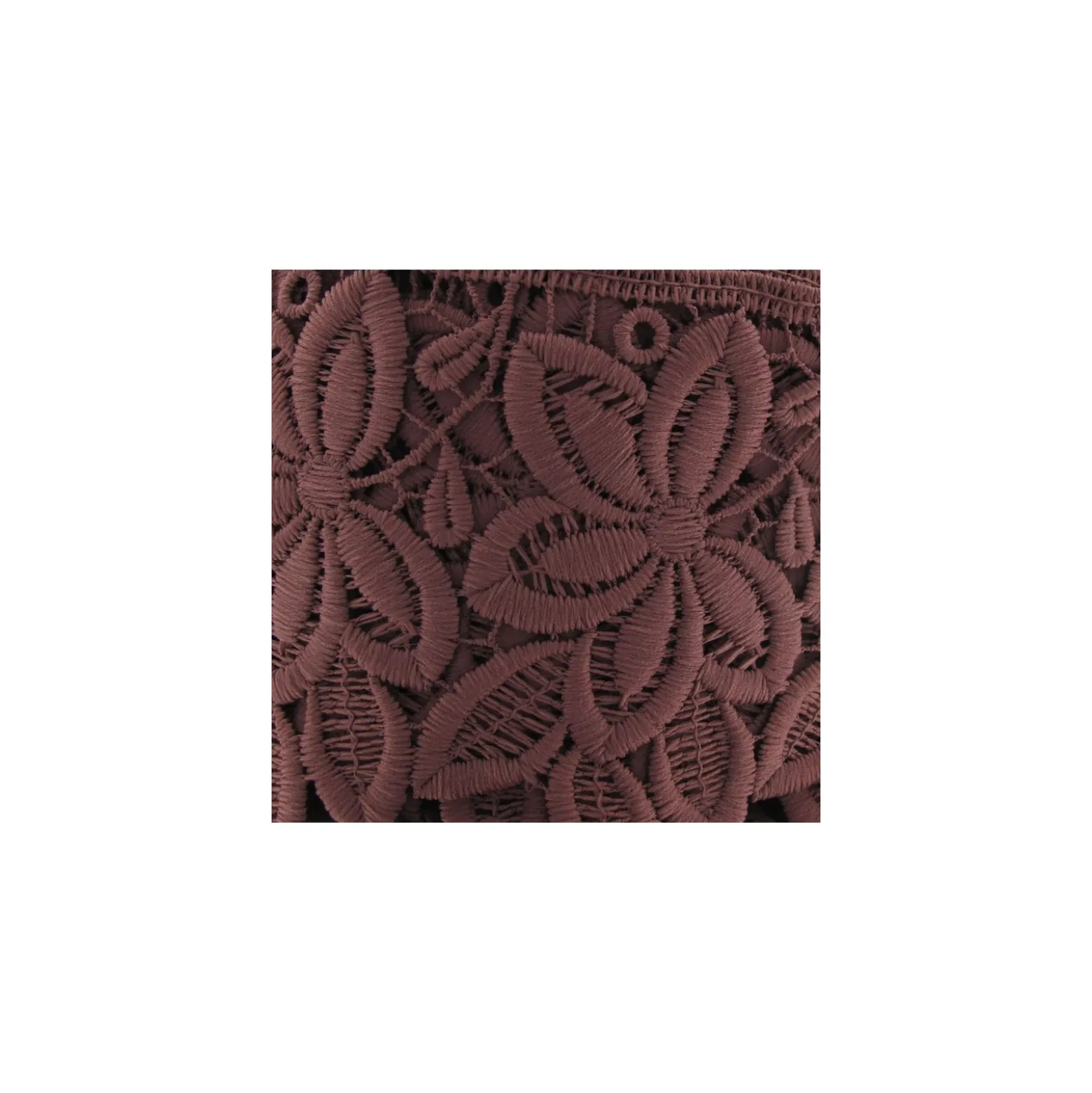 Guipure Polyester Fleurs 105mm Lie de Vin x 50cm