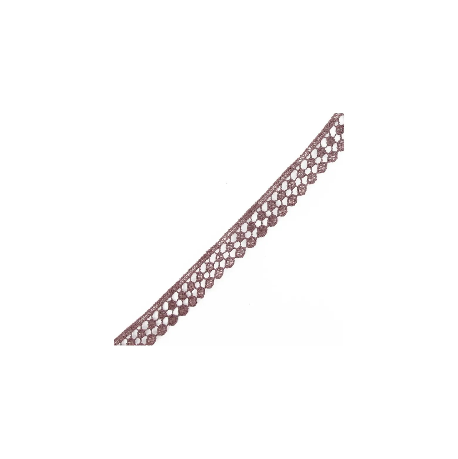 Guipure Ronds 15 mm Lie de Vin