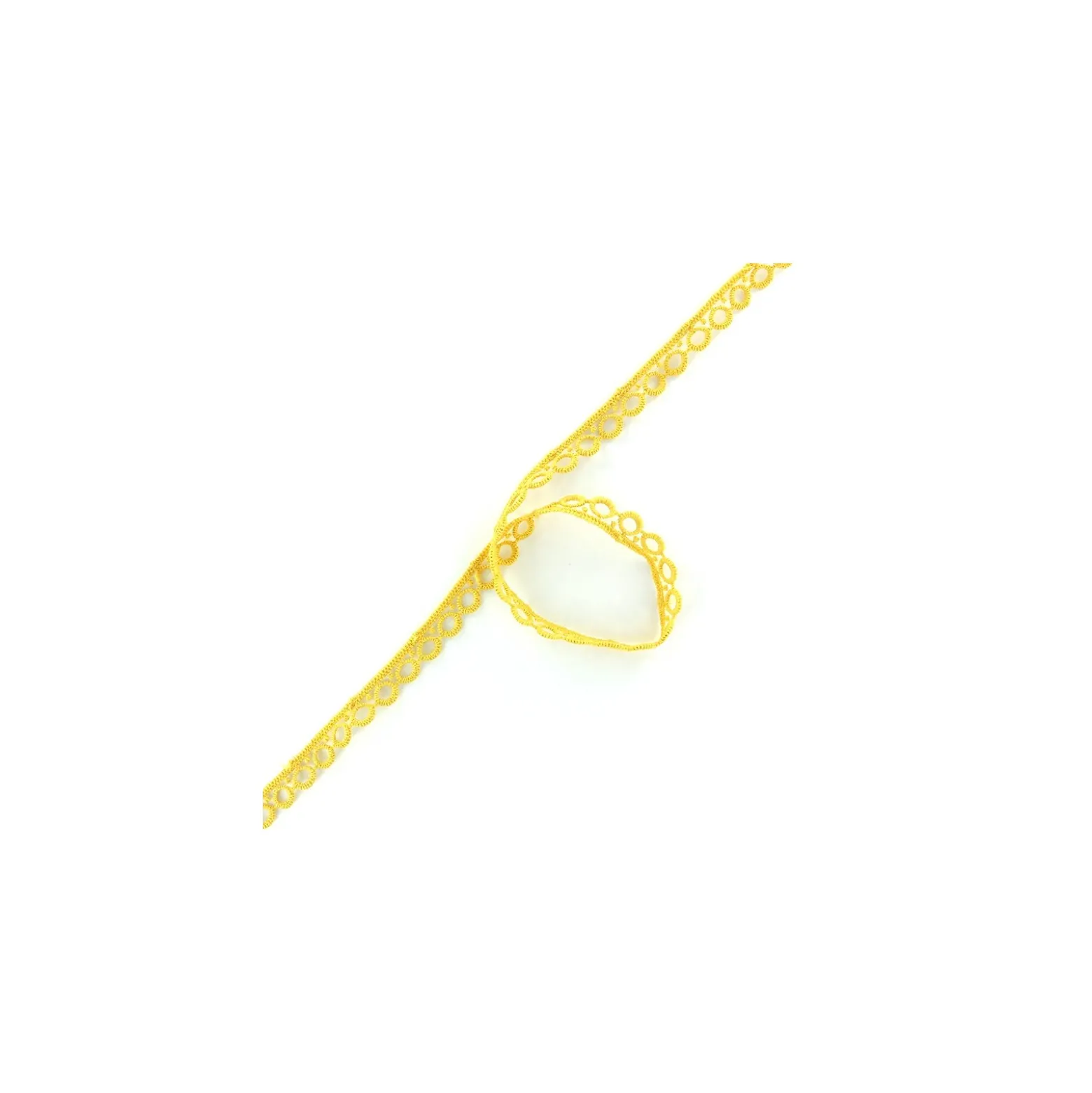 Guipure Vintage 10mm - jaune